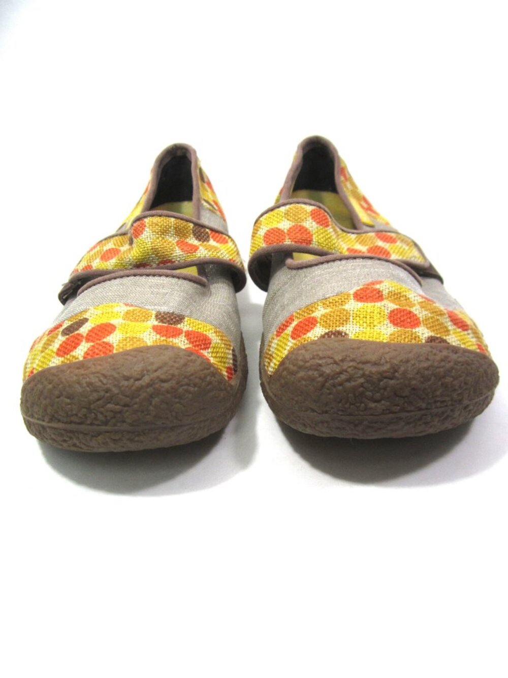 Keen Size 9.5 M Harvest Mary Jane Yellow Mustard Orange Brown Dots Metallic - Picture 5 of 10